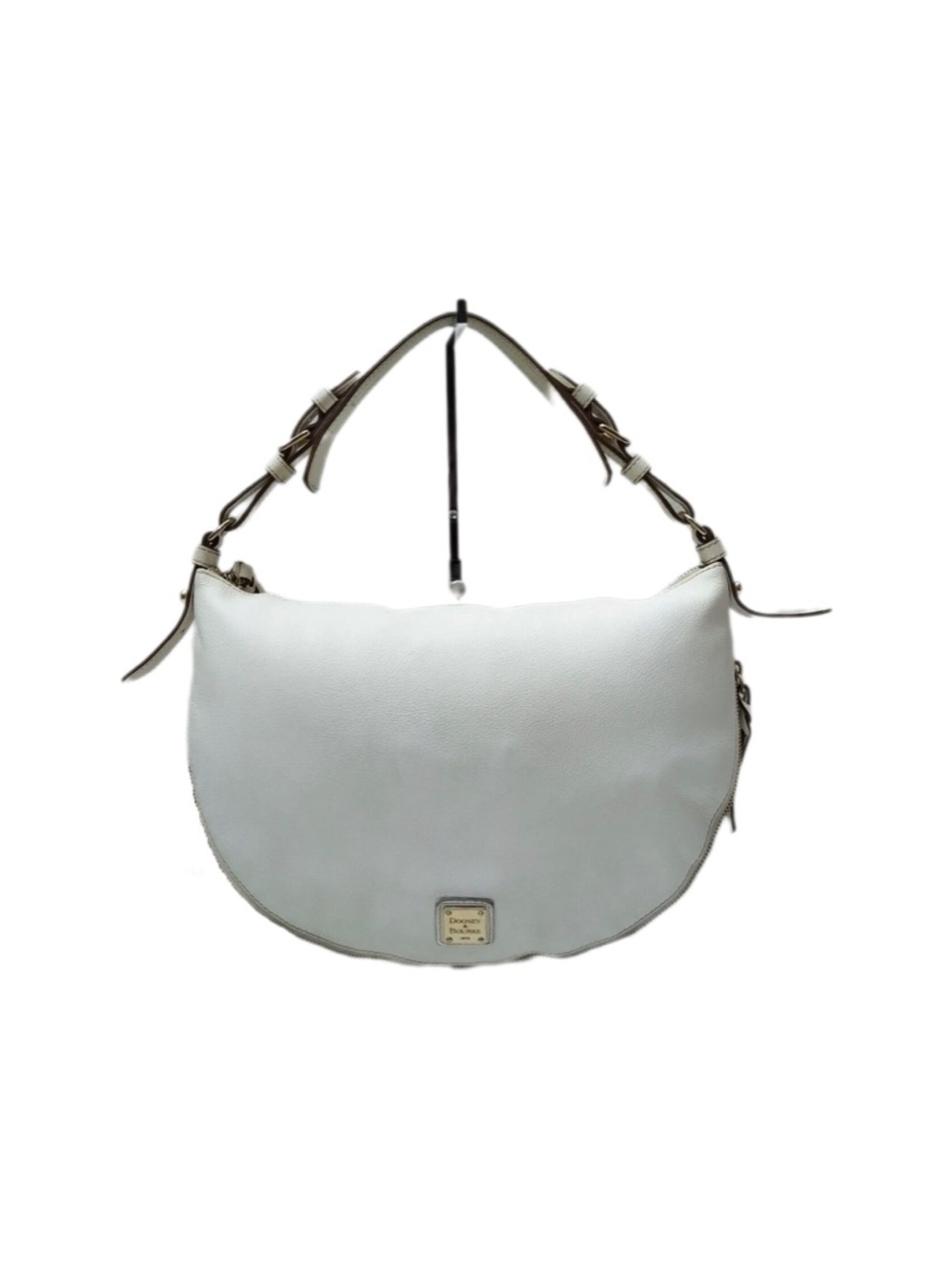 Dooney & Bourke White
Pebbled Leather Expandable Zipper Hobo Shoulder Bag